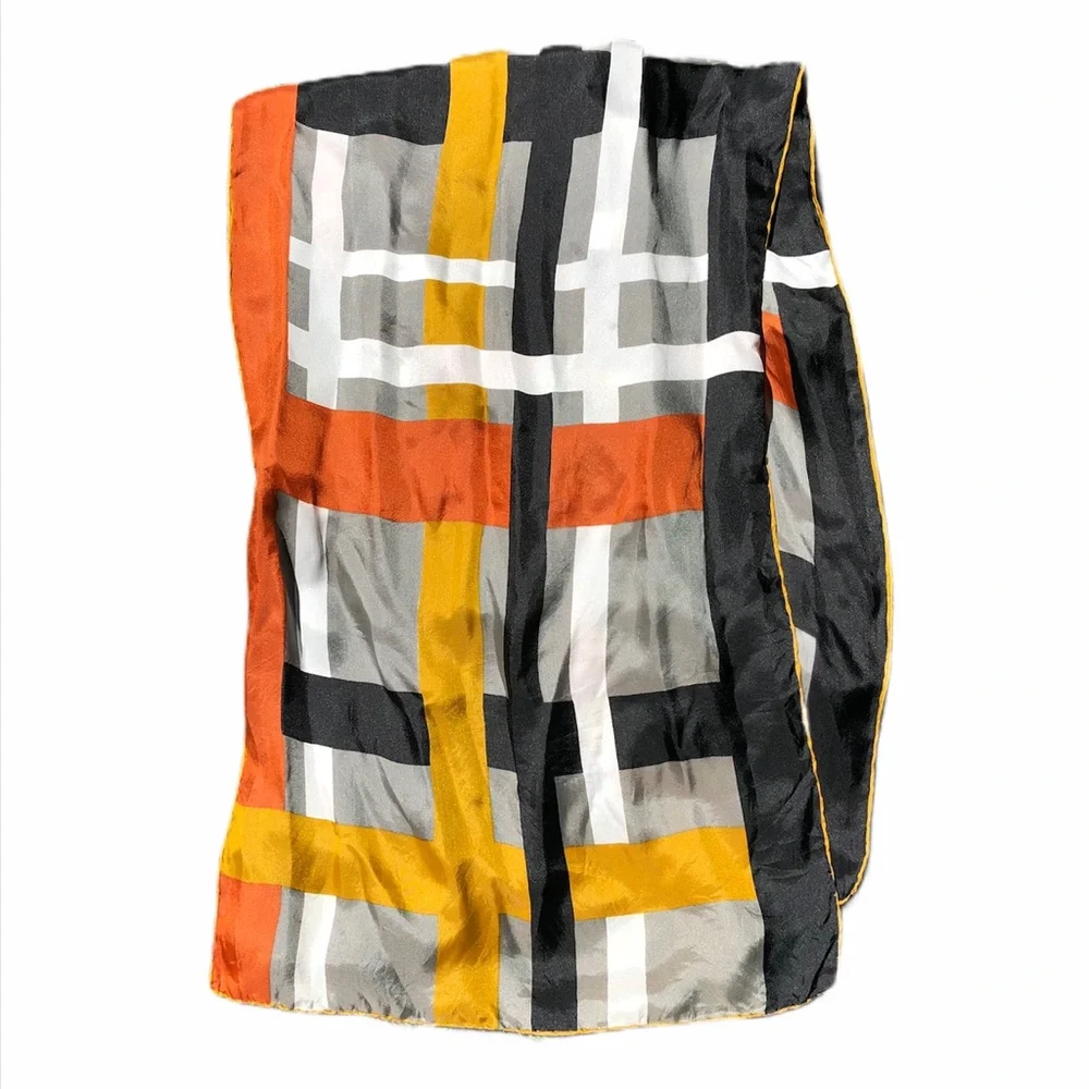 Vintage Striped Silk Blend Scarf